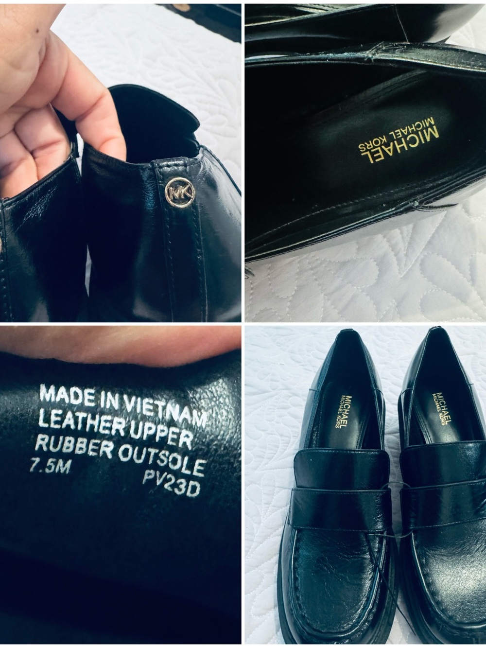 Michael Kors Black Leather Penny Loafers